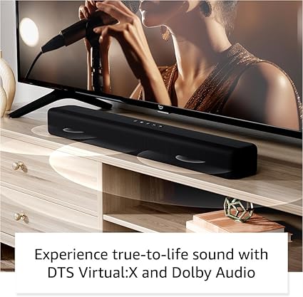 TV Soundbar, 2.0 speaker with DTS Virtual:X and Dolby Audio, Bluetooth connectivity