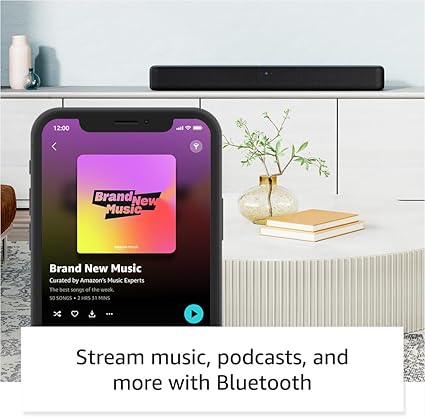 TV Soundbar, 2.0 speaker with DTS Virtual:X and Dolby Audio, Bluetooth connectivity